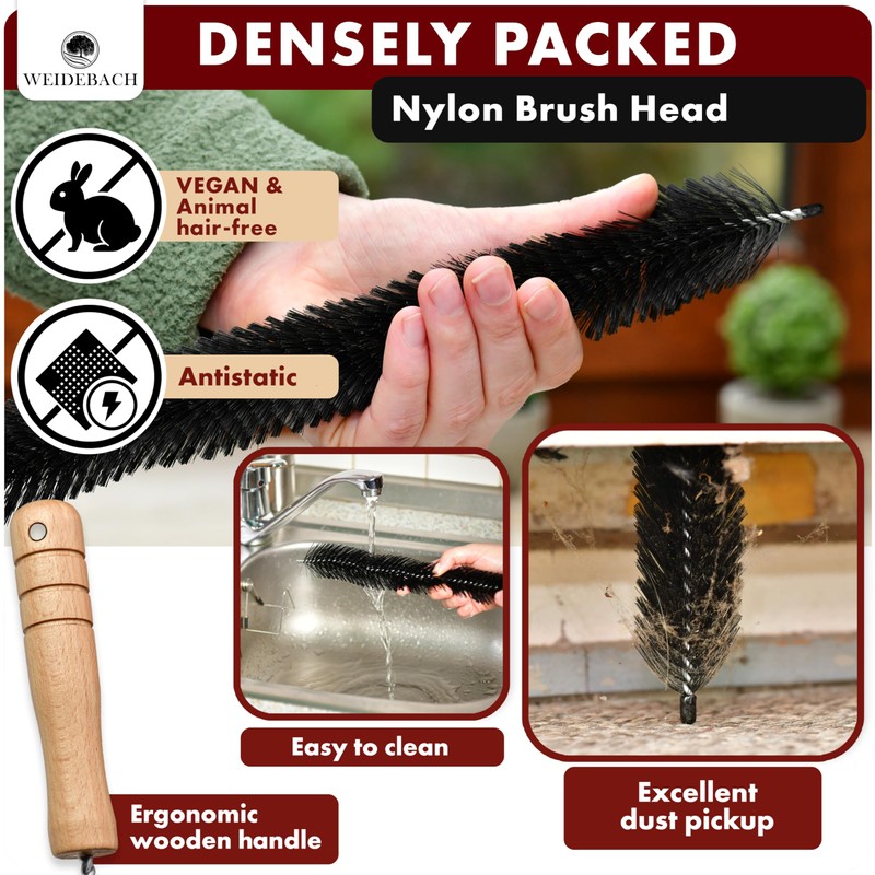 Weidebach® Radiator Bristle 50in / 30in Long, Nylon Bristle, Radiator