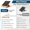 StrongTek 13” Wide Portable Wooden Slant Board, 5-Level Incline (15°-35°),