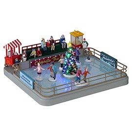 Lemax Village Collection Outdoor Skating Rink with Adaptor # 14871