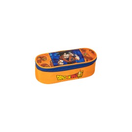 Dragon Ball Super – Oval School Pencil Case, Organized with Internal Dividers and Elastic Loops, Stationery Holder – Child Pen Holder Ideal for Christmas Gifts for Youth, 22 x 7 x 9.5 cm