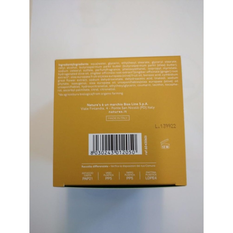 Nature's Fiori Di Zenzero Body Cream 200 ml