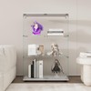 GDJAASJI Display Cabinet with Glass Door and Lock, 3-Shelf Fast