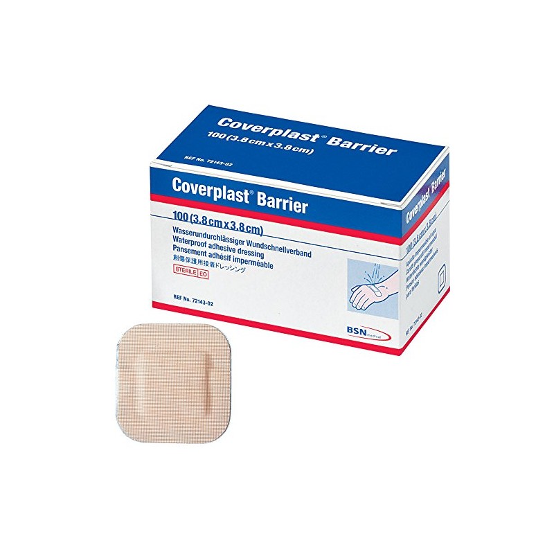 Coverplast Waterproof Plasters - 3.8 x 3.8cm (Pack of 100)