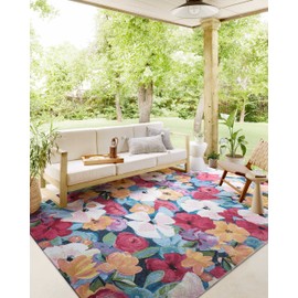 Loloi II Botanical Navy/Multi 2'-5" x 11'-2" Runner Rug