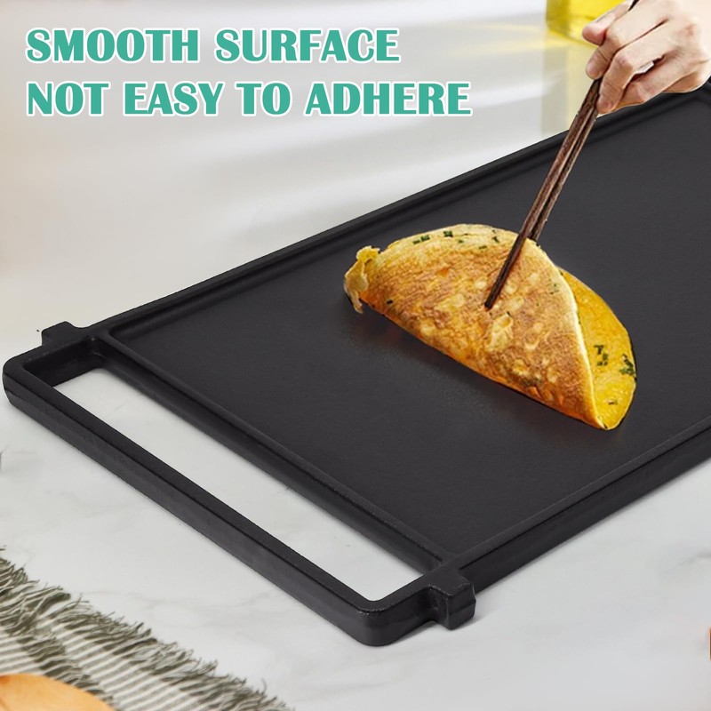 Hiorucet WB31X24998 Cast Iron Griddle Replacement for GE Gas Stove