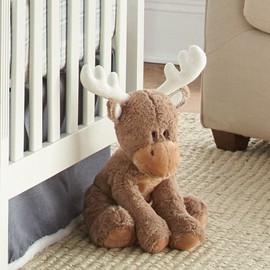 Levtex Baby - Logan Stuffed Toy - Moose - Brown, Taupe and White - Nursery Accessories - Size: 4.5 x 7 x 14in.
