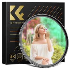 K&F Concept 77mm White Pro Mist 1/4 Filter, High Definition Dreamy Soft White Diffusion Filter with 28 Layer Coatings Waterproof Scratch Resistant for Portrait/Video/Vlog Photography (Nano-X Series)