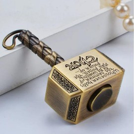 3-in-1 Transformable Coin Spinner & Thor's Hammer Fidget Spinner – High-Speed Spinning Toy ,Outdoor Leisure Entertainment:_Thor's Hammer Fidget Spinner-copper