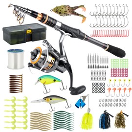 Dr.Fish Fishing Rod and Reel Combo Telescopic Fishing Pole 6-9.8ft Collapsible Spinning Rod 3000 Reel Bass Gear Equipment Freshwater 9.8ft