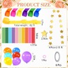 Rainbow Paper Chain Garland Party Decorations Include 400 Sheet Paper