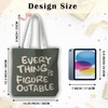 JINYO Everything Is Figureoutable Canvas Tote Bag, Inspirational Motivational Gifts
