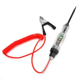 TNSLAND Voltage Tester Car Circuit Test Pen, 5-120 V DC Car Power Tester with Crocodile Clip Spring Wire, Voltage Tester with Digital LCD Indicator Light, Car Test Lamp for Cars/Trucks/Motorcycles