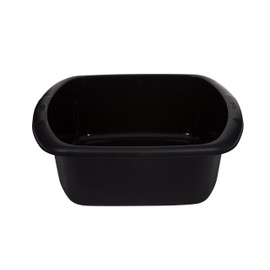 Whitefurze Rectangular Bowl, Plastic, Black, Large