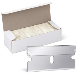 Single Edge Razor Blades, 100 Pack Heavy-Duty Replacement Blades for Glass, Window Scrapers, Utility Knives & Box Cutters, High-Carbon Steel for Sticker, Decal & Adhesive Removal