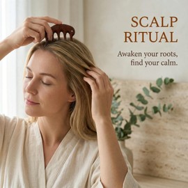 Wooden Scalp Massage Brush, Pack of 3, Scalp Massage Comb, Wooden Comb with Wide Teeth, Oxygen Massage Tool to Promote Blood Circulation, Reduces Dandruff, Relaxing Scalp Care