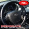 CHUSYYRAY 15" inch Steering Wheel Cover Genuine Leather for Ford