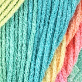 Red Heart Super Saver Retro Stripe E300-4971 (3-Skeins - Same Dye Lot) Worsted Medium #4 Acrylic Yarn for Crocheting and Knitting - Bundle with 1 Artsiga Crafts Project Bag