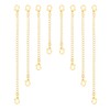 8pcs Copper Plated Chain Extender Necklace Extenders KC Gold Extension