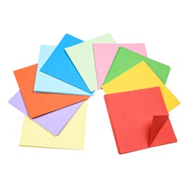 DIAO79NI Origami Paper, 100 Sheets, 10 Colors, 4 Inch Square Folding Paper, Double Sided Colored Paper. Square Easy Fold Paper for Beginners Trainning and School Craft Lessons