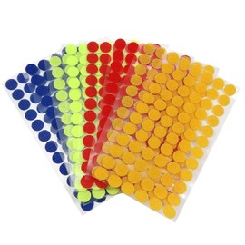 5/8 inch Self Adhesive Dots 600 pcs (300 Pairs) 4 Colors Round Hook and Loop Sticky Back Coins with Waterproof Sticky Glue Nylon Fabric Strong Fastener for Classroom Office Home Craft DIY Project