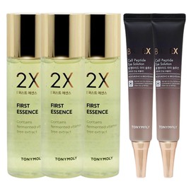 Tony Moly 2X First Essence 3pcs + Bio EX Cell Peptide Eye Solution 2pcs / 토니모리 투엑스 퍼스트 에센스 3개+바이오 이엑스 셀 펩타이드 아이솔루션 2개