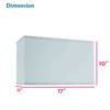 Aspen Creative 38752-2, Rectangle Collapsible Spider Lamp Shade, White, 11+17"