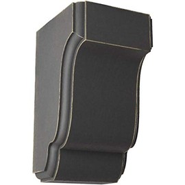 2 1/2"W x 2 3/4"D x 4 1/2"H Capistrano Mission Wood Vintage Decor Corbel, Black