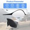 LivTee Blind Spot Mirror with Side Mirror Rain Guard, Carbon