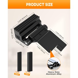 Anobeyi Portable Door Lock for Travel, Adjustable No Drilling Door Reinforcement Lock, Extra Latch Stopper for Hotel Room, Home Apartment, Inward Swing Door - Family & Travelers Security (Black-2PCS)