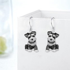 Schnauzer Earrings for Women 925 Sterling Silver Dog Earrings Dog Jewelry Schnauzer Gifts for Women