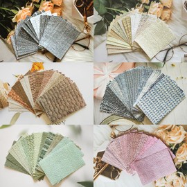 120 Sheets Textured Scrapbook Paper Set, Fabric Assorted Set Decorative Paper for Scrapbooking Junk Journal Supplies Scrapbook Supplies 3.23''X4.88'' Inch