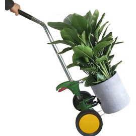 VIMOA Potted Plant Dolly with Flat Free Wheels Adjustable Handle Garden Pot Mover for Potted Flower Trees Planters Rocks Christmas Tree Plant Caddy
