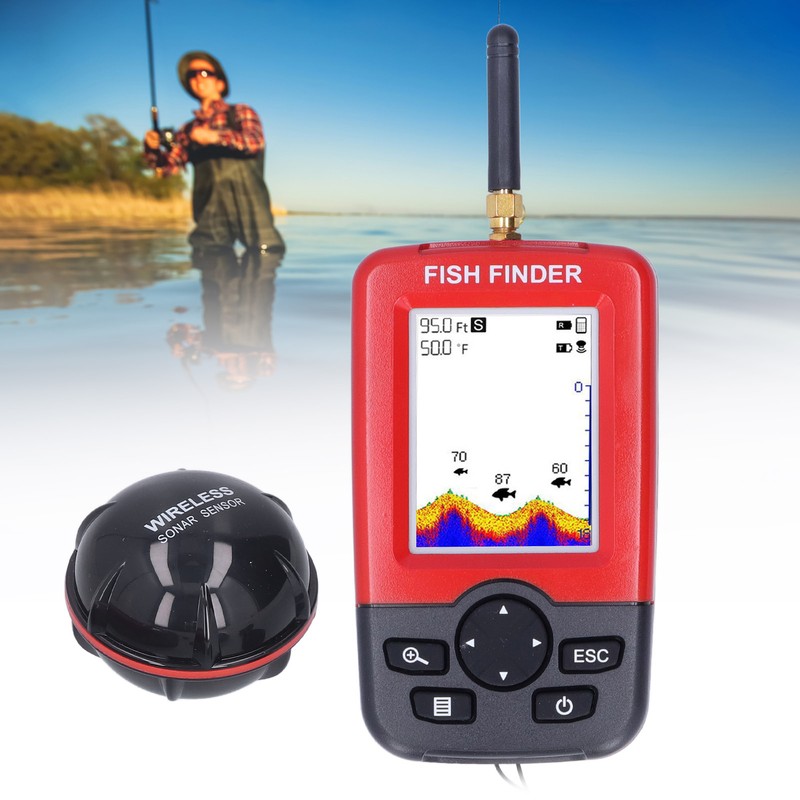 ZNAZTYQ003 Wireless Sonar Fish Finder Handheld Visual Fish Detector with