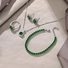 EVER FAITH Wedding Bridal Jewelry Set for Bride Bridesmaid, Green
