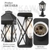 Darkaway Outdoor Post Lights, Aluminum Exterior Post Lantern Light Fixture