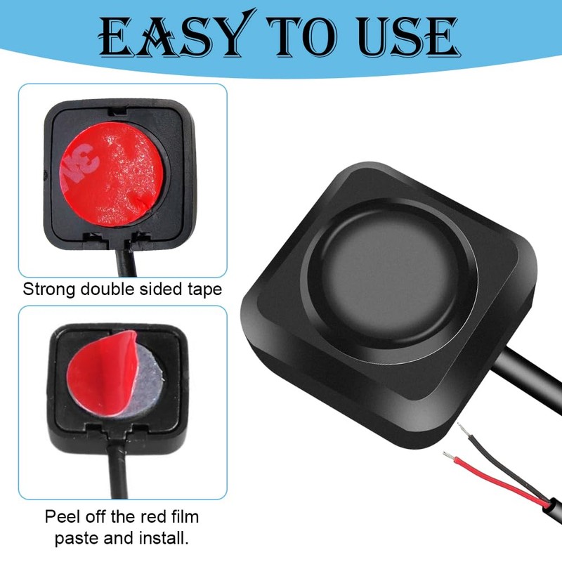 2 Pieces Piece Moment Switch, 12V/24V Momentary Push Button On/Off