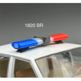 LED Ready Lightbar 1/18 LED Ready Jetsonic Lightbar Blue Clear Red Police Sheriff Highway Patrol