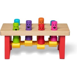 Melissa & Doug Deluxe Pounding Bench Wooden Preschool Learning Toy With Mallet - Size: Standard