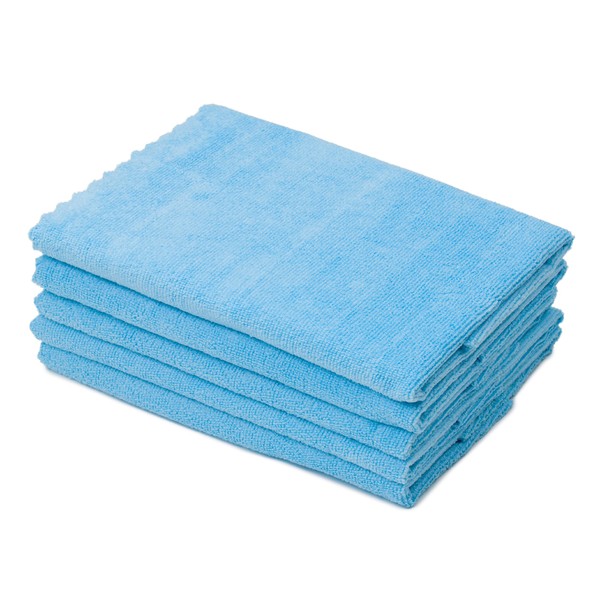 Amago - Lasercut Microfibre Tea Towel (Pack of 5), 30 x 50 cm - Blue