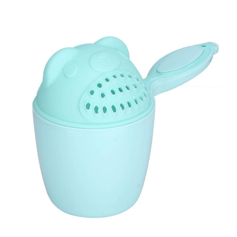 Baby Shampoo Cup Cute Kid Wash Hair Bathing Flusher Eye(/8.27x4.21x5.91in)(Green)