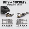 23-Piece Flexible Head Ratchet Wrench Socket & Screwdriver Bit Set
