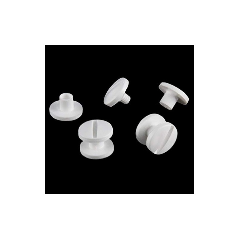 Plastic Book Screws | Black or White | Choice of