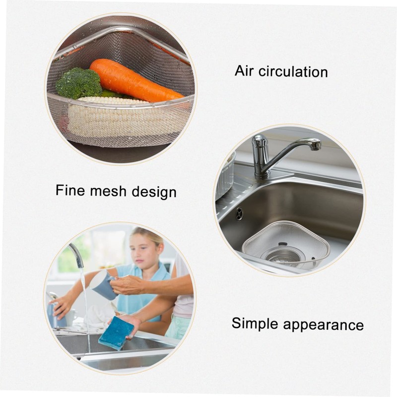 Gadpiparty Kitchen Sink Strainer Sink Strainer Basket Triangle Drain Basket