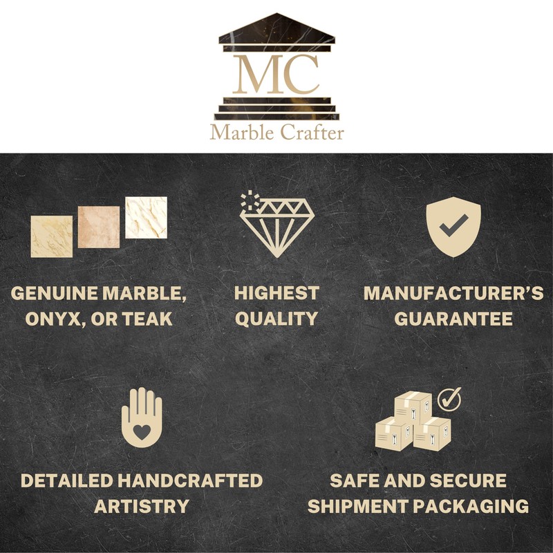 Modern Fluted Column Marble Bookends – Hand Carved, Polished Stone