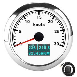 Car 3 in 1 GPS Speedometer Gauge With OLED Display Multifunctional for Automobiles BoatsWhite Dial Plate