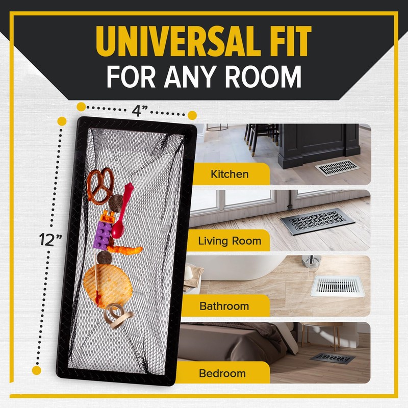 Floor Register Trap/Cover - Screen for Home Air Vent Filters