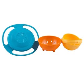 DMZK Unisex-Baby Gyro 360 Degrees Gravity Anti Spill Bowl