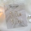 White wedding stone handmade nail tip♀ - Almond / 화이트웨딩