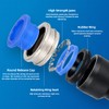 60Pcs Quick Connect Air Hose Fittings 1/4 inch OD 15