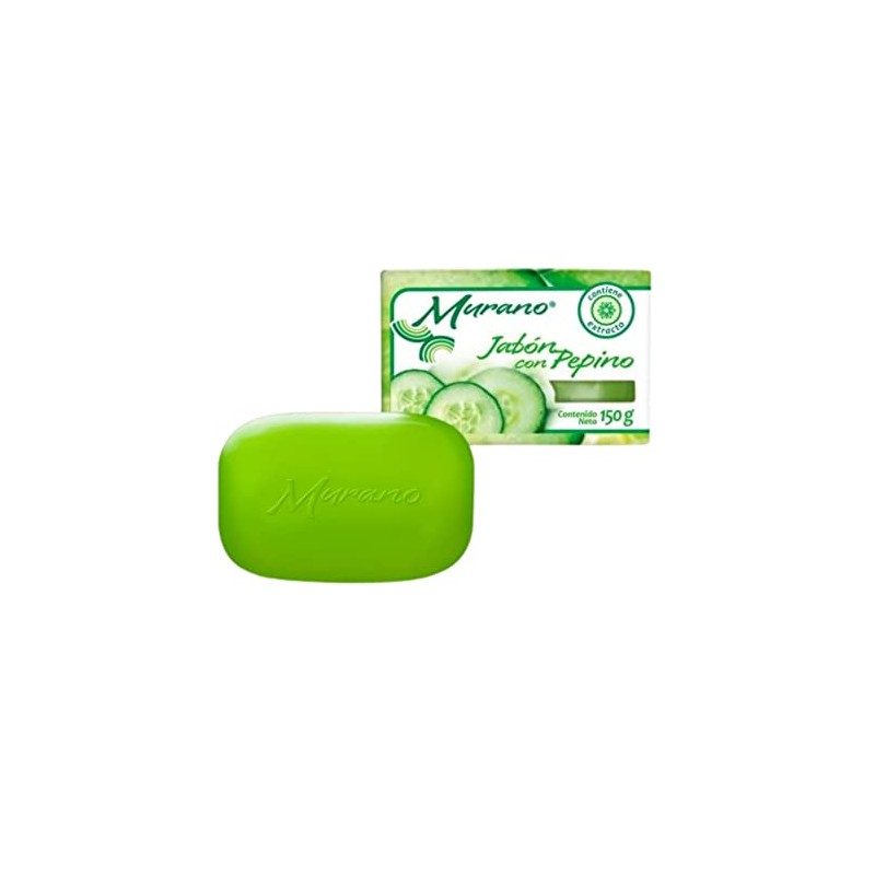 Jabón Barra Murano Natural Con Pepino 3 Pack De 150g